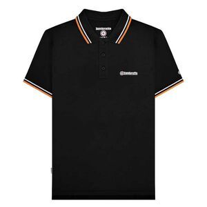 Lambretta Mens SS25 Twin Tip Polo Shirt / Black/White